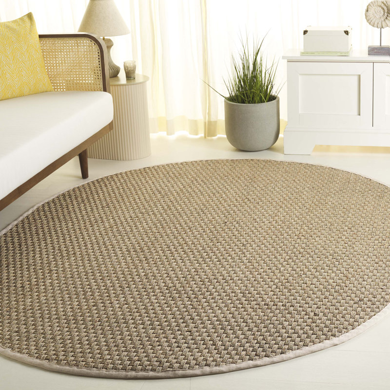 Dollard Natural Fiber Seagrass Rug, Round 5'