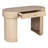Vermouth Carolina Whitewashed Oval Mango Wood Desk with Drawer