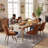Fabric Upholstered Dining Chairs Metal Frame Side Chairs with Backrest for Kitchen Dining Room-2062736378