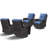 Bonia Swivel Rocker Patio Gliding Chair with Cushions (Set of 4)-1863343513