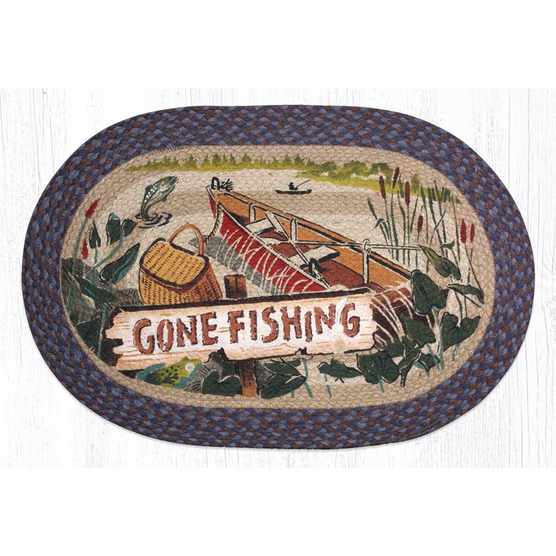  OP-355 Gone Fishing Oval Patch 20"x30"