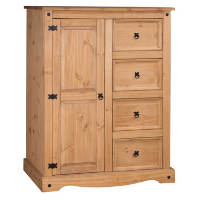 Bridewell 1 Door Solid Wood Wardrobe