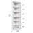 6 Tier Corner Shelf With Adjustable Shelf, 68" Tall Corner Bookshelf Bookcase, Freestanding Corner Display Storage Shelf For Living Room, Office, Kitchen, Bath Room,small Space, White-851256650