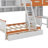 Twin Over Full Wooden Bunk Bed With Desk, Drawers, Shelves And LED Light