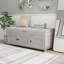 Banc de rangement en bois avec 3 portes en forme de volet-1159320337