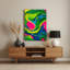 Abstrait art fluide en métal vert 28-625114151
