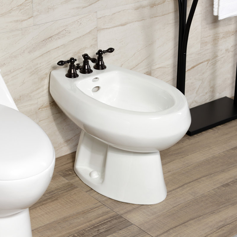 Robinet de bidet espacé vertical, Bronze huilé