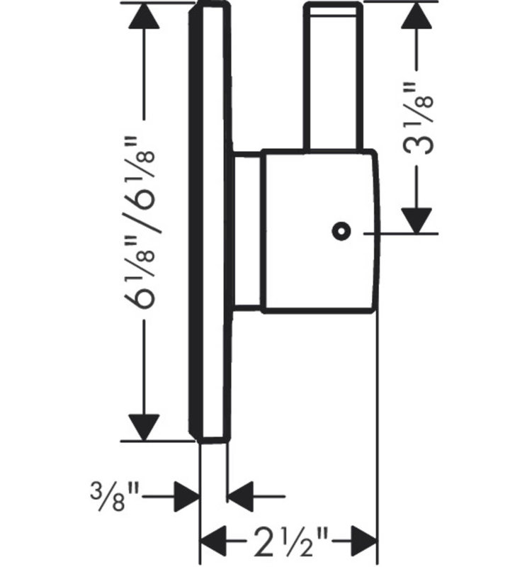 Ecostat Diverter Valve Trim,  Brushed  Nickel