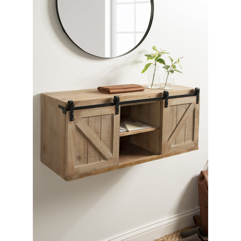 Armoire de salle de bain murale l 30 po x H 14 po x P 10 po Enora, Brun rustique