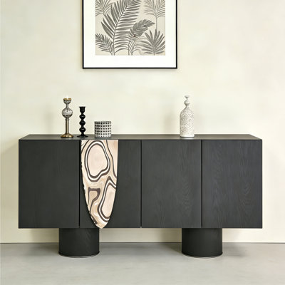 Modern Four Door Wood Sideboard Cabinet