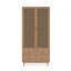 Armoire en bois et rotin avec tiroirs-1726238187
