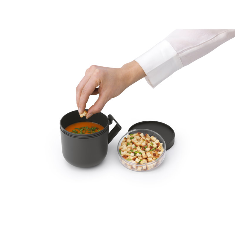 Grande tasse à soupe et à emporter de Bourgogne, 600 ml (20,3 oz liq.), Dark Grey