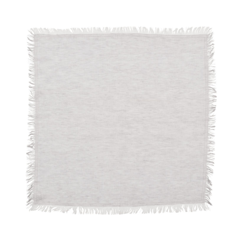 Chambray Fringe Napkin, Gray