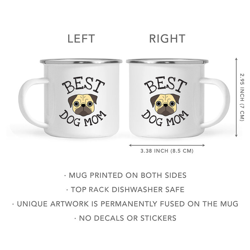 Tasse de camping Best Dog Mom, Carlin