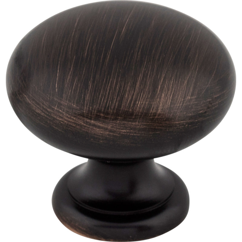 Tuscan Bronze Round Traditional Cabinet Knob with Mounting Hardware