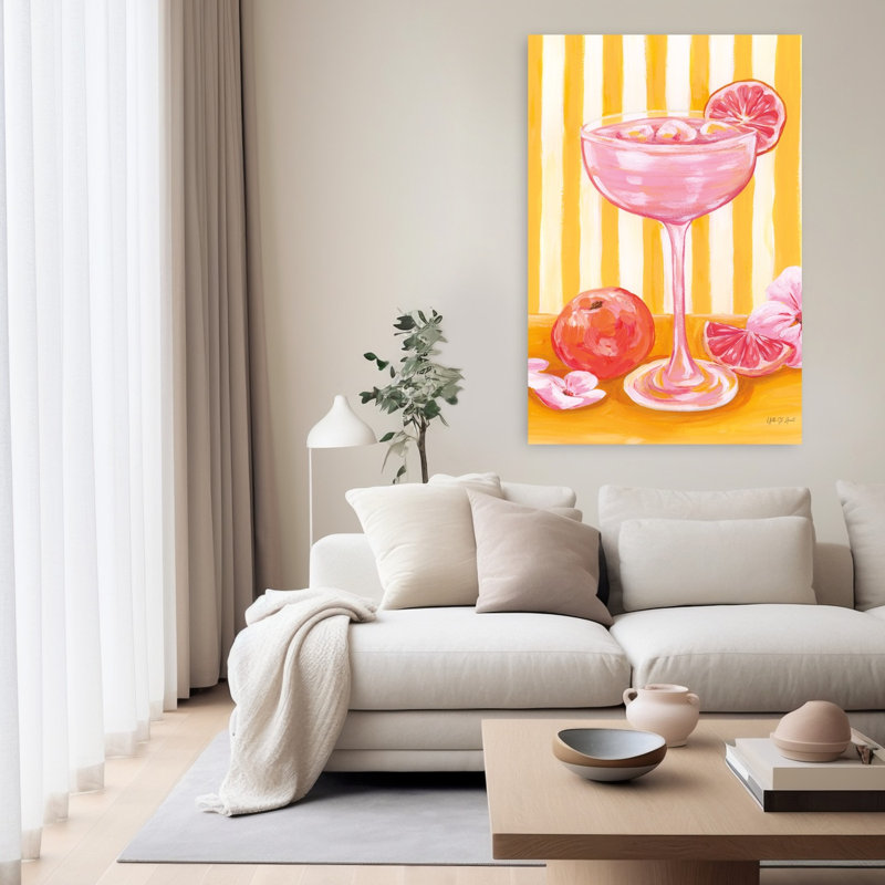 Art contemporain sur bois rose Paloma, H 60 po x l 40 po