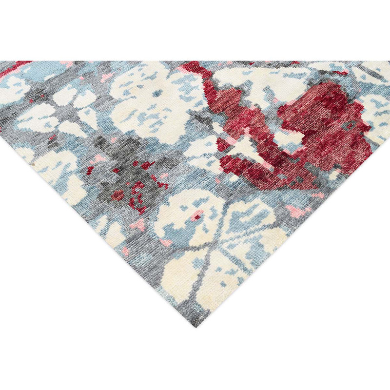 Nomad Hand Knotted Abstract Area Rug, Rectangle 8' x 10'