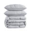 Ensemble de courtepointe 3 pièces en coton brodé double / grand, bleu-130671684-130671685