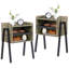 Ensemble de 2 tables de chevet empilables 23,6 po-1601197903