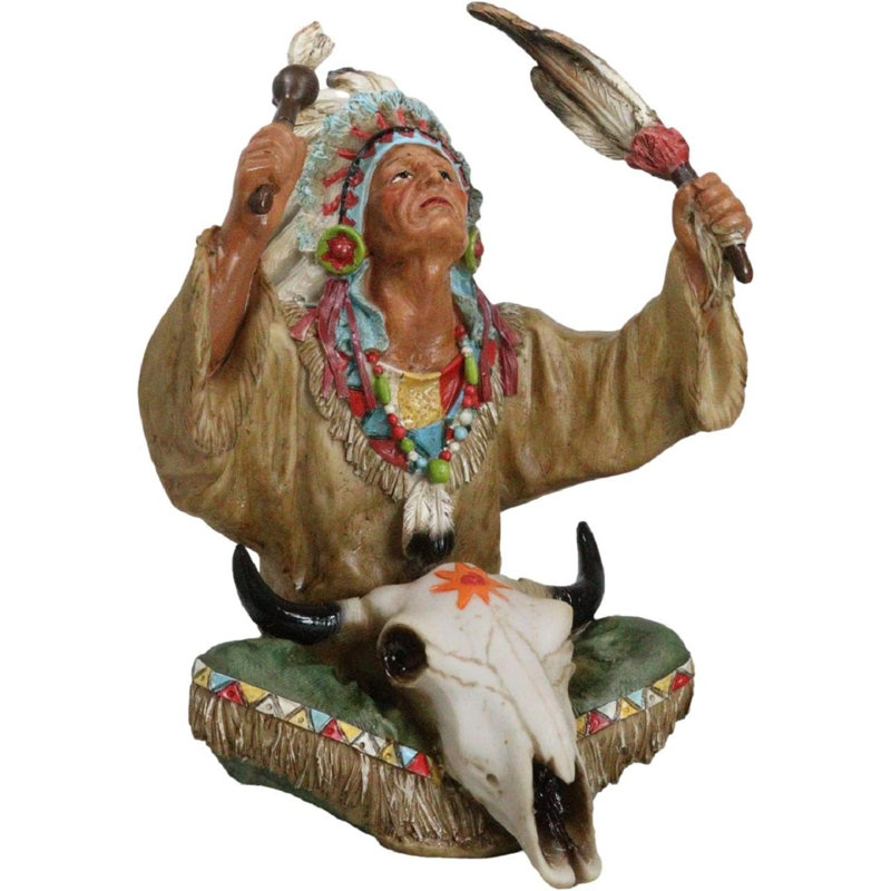 Chef indien avec crâne de taureau