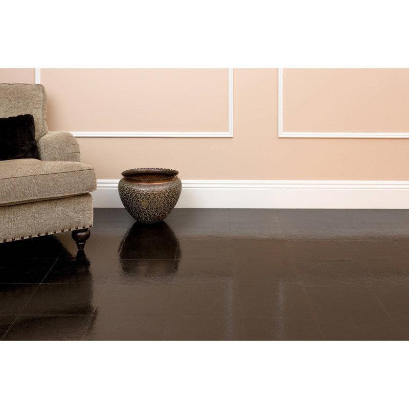 Self Adhesive 12" x 12" x 1.2mm Vinyl Tile, Black