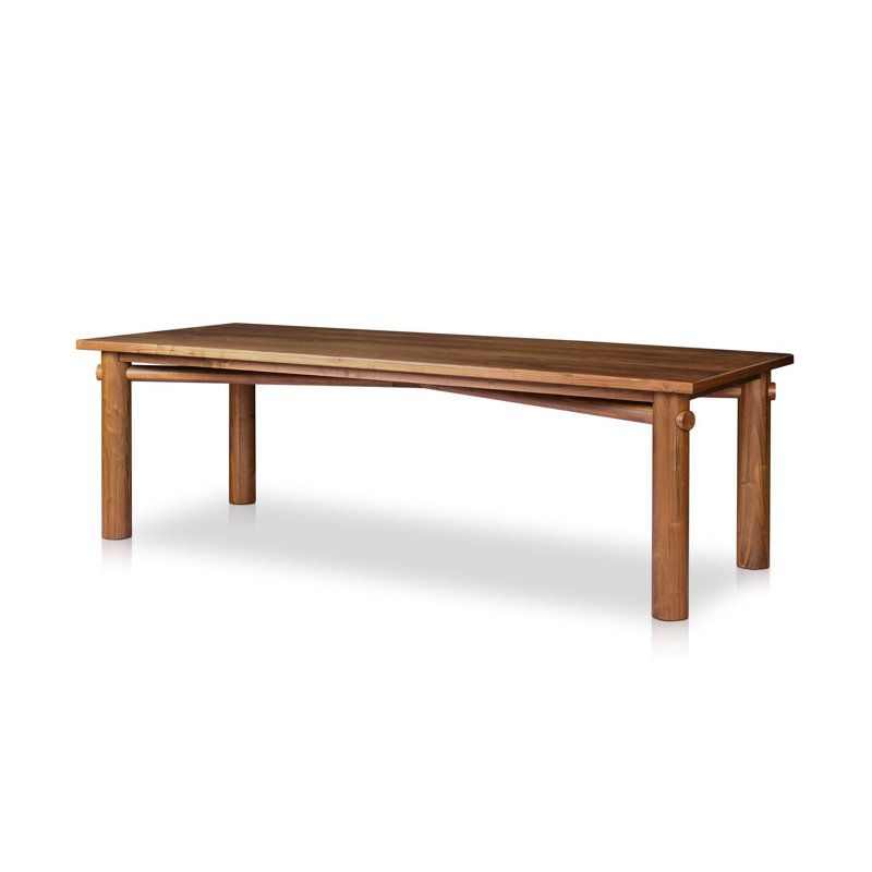 Walnut and MDF Rectangular Dining Table for 8