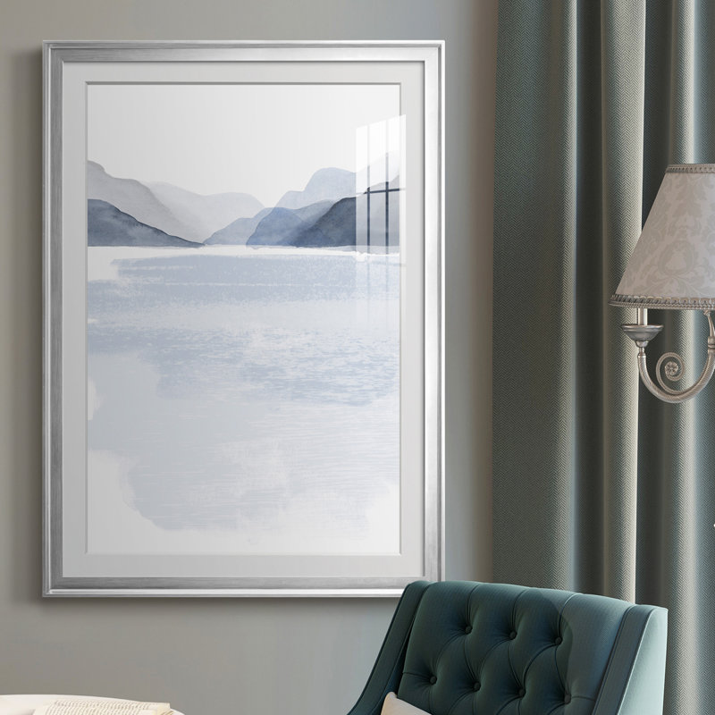 Glacial Lake II - reproduction de cadre photo, H 42,5 po x l 30,5 po x P 1 po, Argent