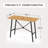 Alyne Rectangular Wood Metal Outdoor Bar Table With Umbrella Hole , 55.1'' in. W 26'' in. D
