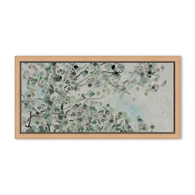 Nature Inspired "Dappled Canopy" Canvas Wall Art By , 16" H x 8" W, Framed Print, Beige