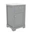 Armoire de salle de bain autoportante de 20 po avec support de rangement interne, porte à fermeture douce et tablette réglable-2066273057