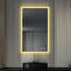 Miroir de salle de bain mural avec lumières DEL, miroir de salle de bain moderne sans cadre avec éclairage à intensité variable et désembueur-959207435
