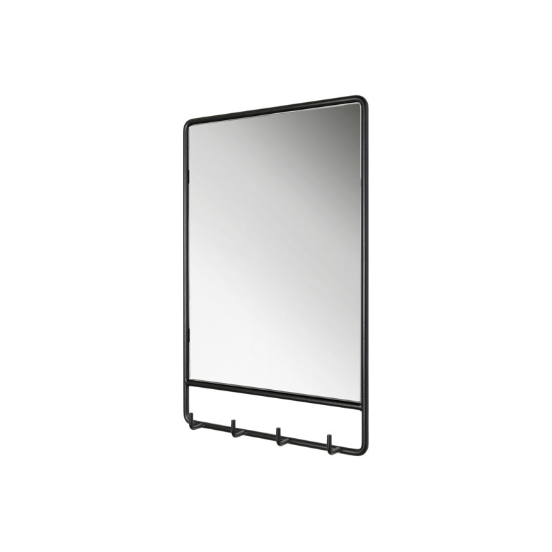 Metal Wall Mirror, Black