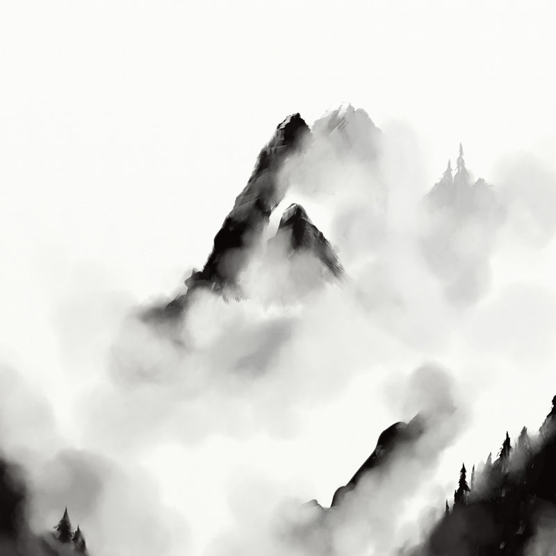 «Japon» par Dan Hobday, Non, H 36 po x l 36 po, Toile tendue