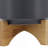 8" PLANTER W/ WOOD STAND, MATTE GRAY