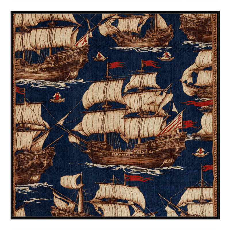 Tapis nautique lavable pirate, Rectangle 6 pi x 9 pi