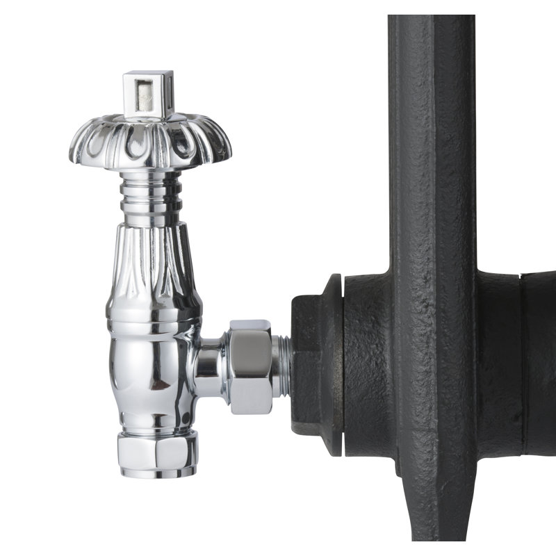 Abe Heating Thermostatic Radiator Valve with Wheel Head & Lockshield, Chrome