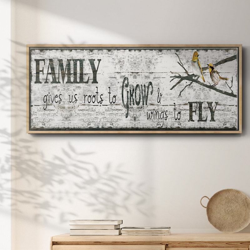 «Family Gives Us», toile encadrée, H 20 po x l 50 po