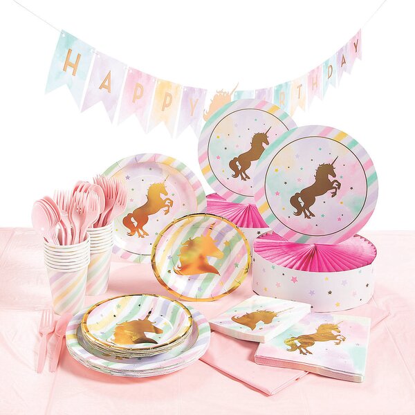 USA Toyz Rainbow Unicorn Party Supplies - 163 Unicorn Party Decorations and Party Favors for Girls and Boys