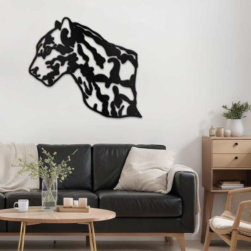 Wall Decor Metal, Black, 16" H x 24" W x 0.05" D