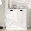 White Laundry Cabinet. And Functional. Removable Bags For Convenience. E1 Material With Painting. Stable Structure. Coating. . Assembly Instructions Provided. 100-pound Load Support Tilt-out Sorter