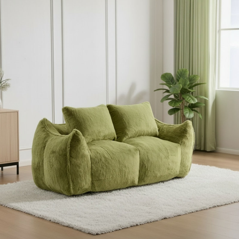 Fauteuil de lecture Loveseat Leisure, Tissu vert