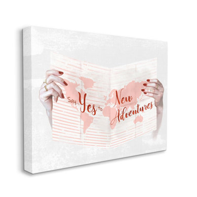 " Say Yes To New Adventures Text Travel Sentiments " by Ziwei Li