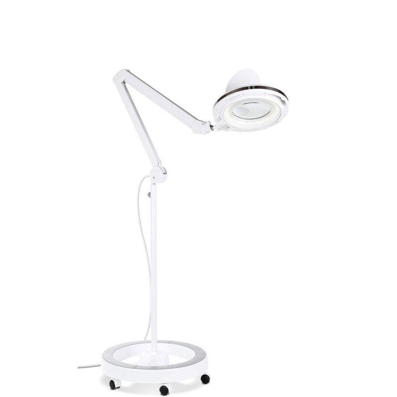 55'' White LED Swing Arm Floor Lamp