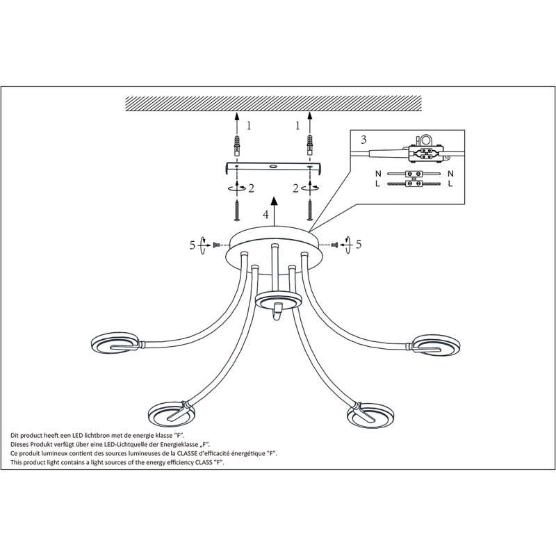 Asrf LED Spotlight, Steel