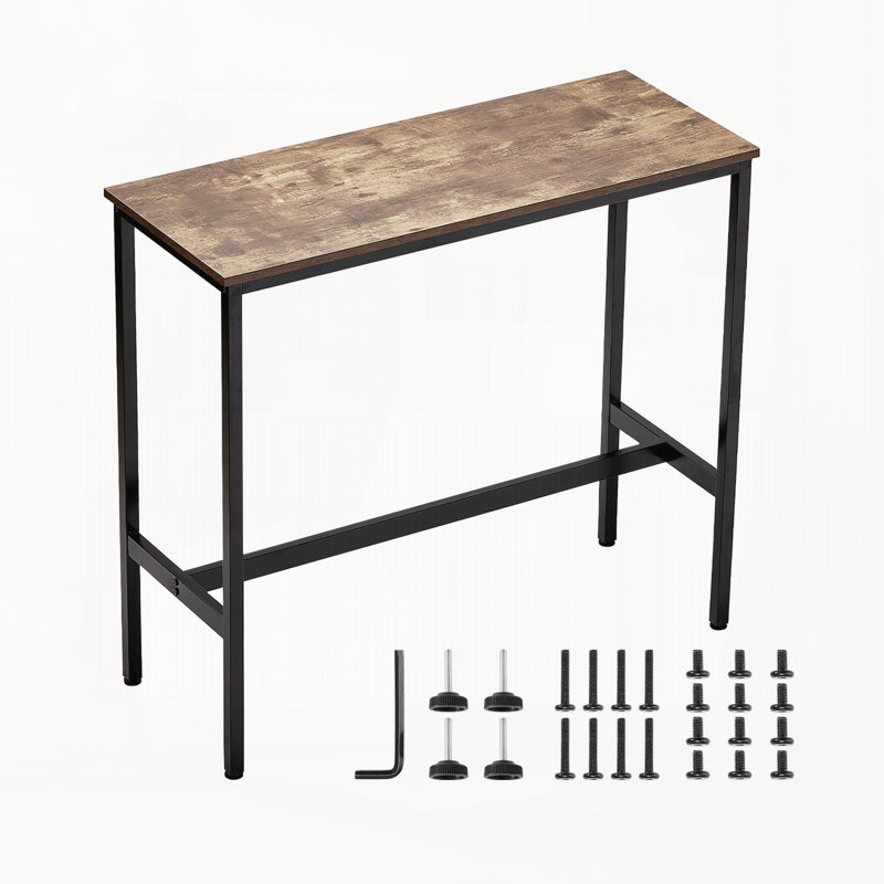 Hauteur de la table de bar, H 35,5 po x l 39 po x P 16 po