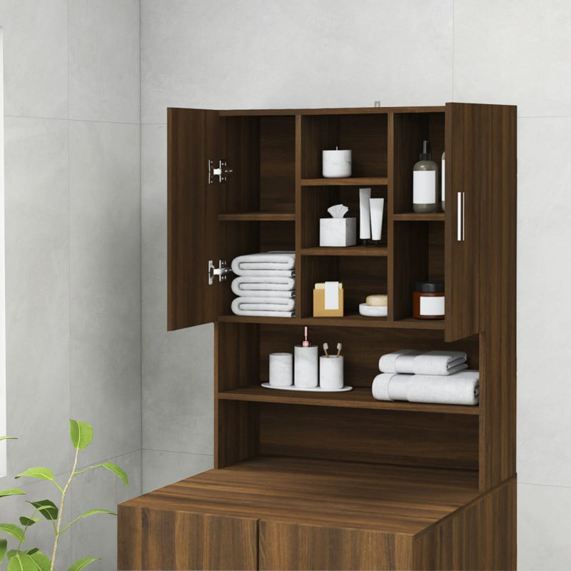 Awan Washing Machine Cabinet 70,5x25,5x90 cm, Brown Oak