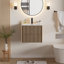 Ensemble de meuble-lavabo mural 24 po avec comptoir d'évier, robinet et bonde, armoire flottante
