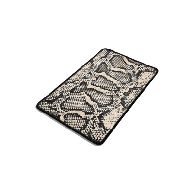 Tapis de bain antidérapant 100% polyester, 15,8 po x 23,6 po | Antiallergique, anti-poussière et anti-taches, 20,5 oz / m² | Lavable à la machine, facile d'entretien | Idéal pour les salles de bain, design élégant et fonctionnel
