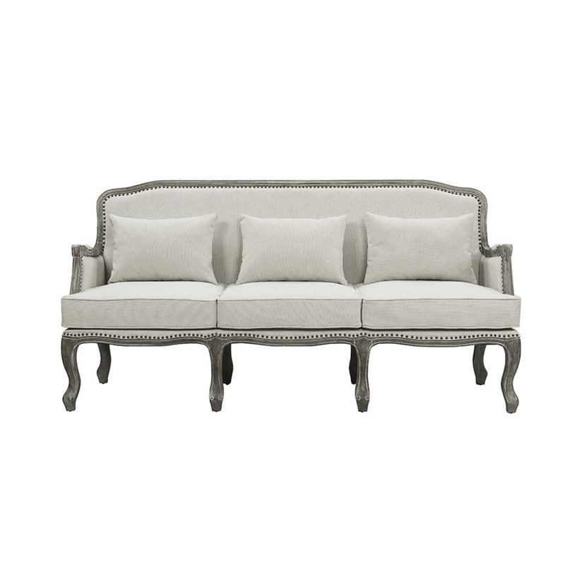 Argan Upholstered Sofa in Cream and Brown