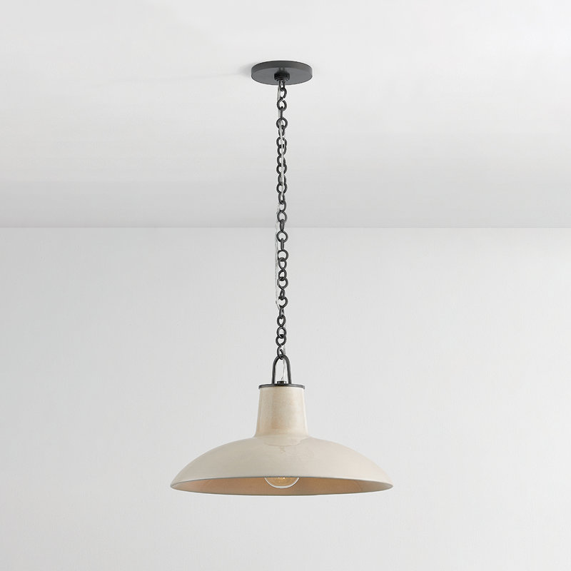 Luminaire suspendu POTTERSVILLE, H 11,25 po x l 18 po x P 18 po, Tanné, Bronze